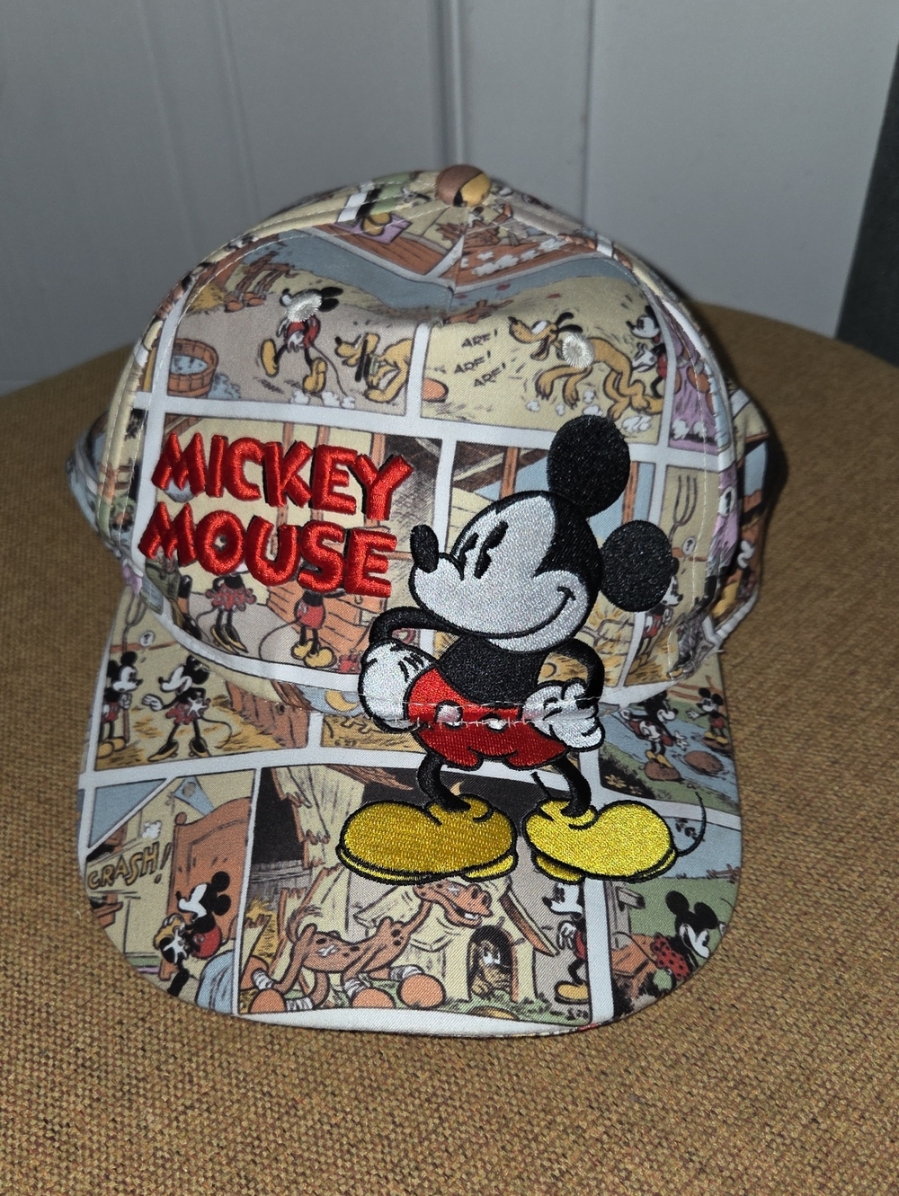 Disney Mickey Mouse Comic Panel Kids Hat - Red, Yellow, Black